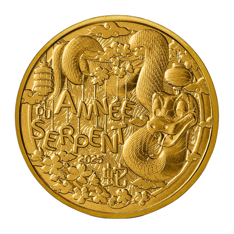 FRANCE 1/4 euro Commémorative Année du Serpent 2025 ⏰