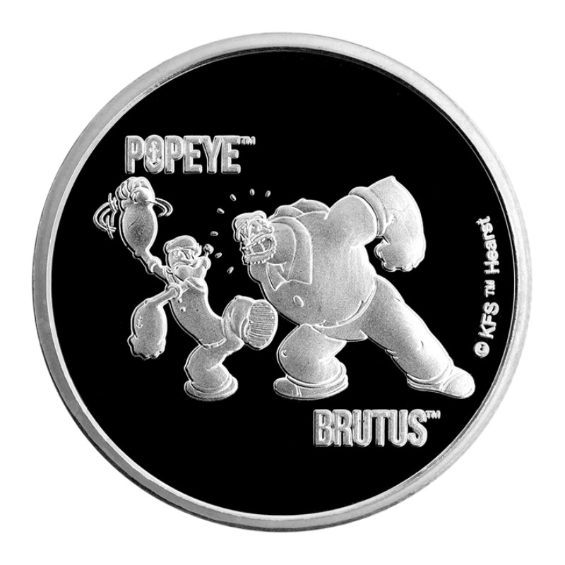 SAMOA 2 Dollars Argent 1 Once Popeye et Brutus 2024 ⏰