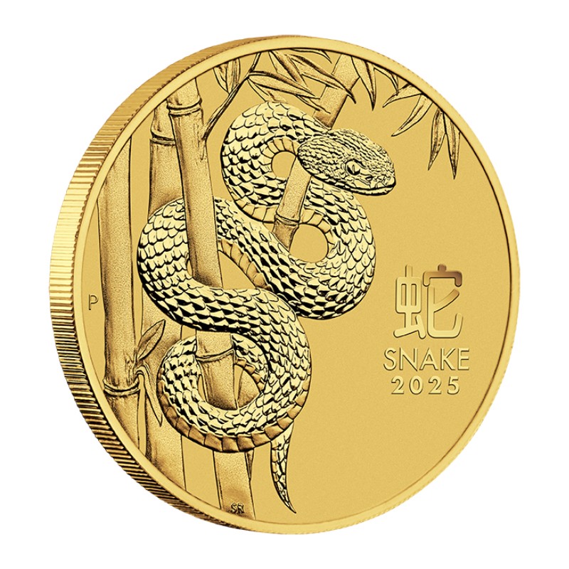 AUSTRALIE 15 Dollars Or 1/10 Once Année du Serpent 2025 ⏰