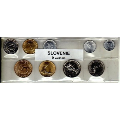 Slovénie série de 9 pièces...