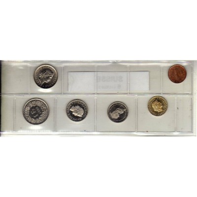 Suisse série de 6 pièces de monnaie