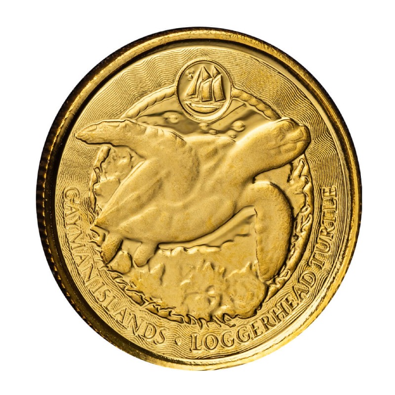 ILES CAIMANS 2 Dollars Or 1/10 Once Tortue Caouanne 2024 ⏰