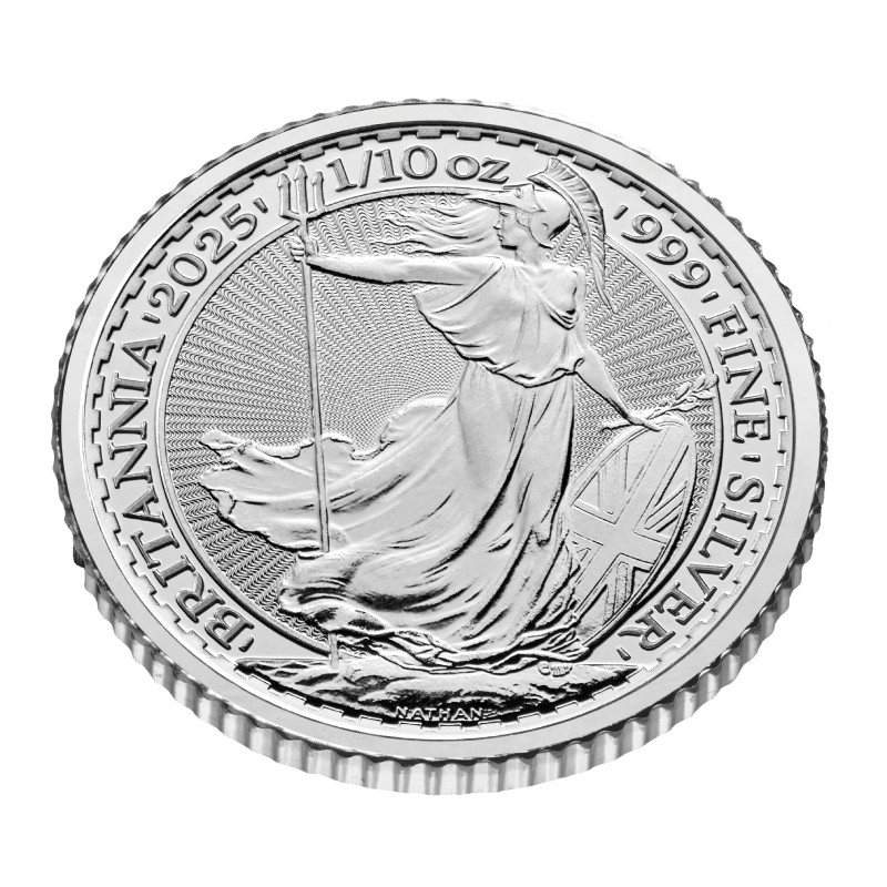 GRANDE BRETAGNE 20 Pence Argent 1/10 Once Britannia 2025 ⏰