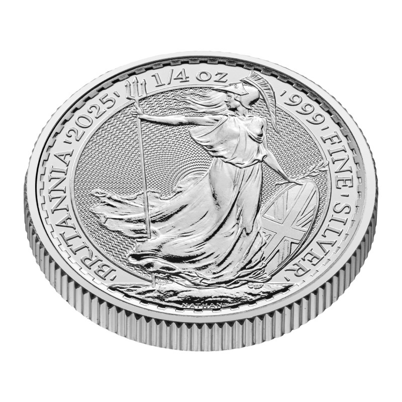GRANDE BRETAGNE 50 Pence Argent 1/4 Once Britannia 2025 ⏰