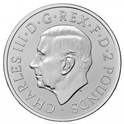 GRANDE BRETAGNE 2 Pounds Argent 1 Once Britannia 2025 ⏰