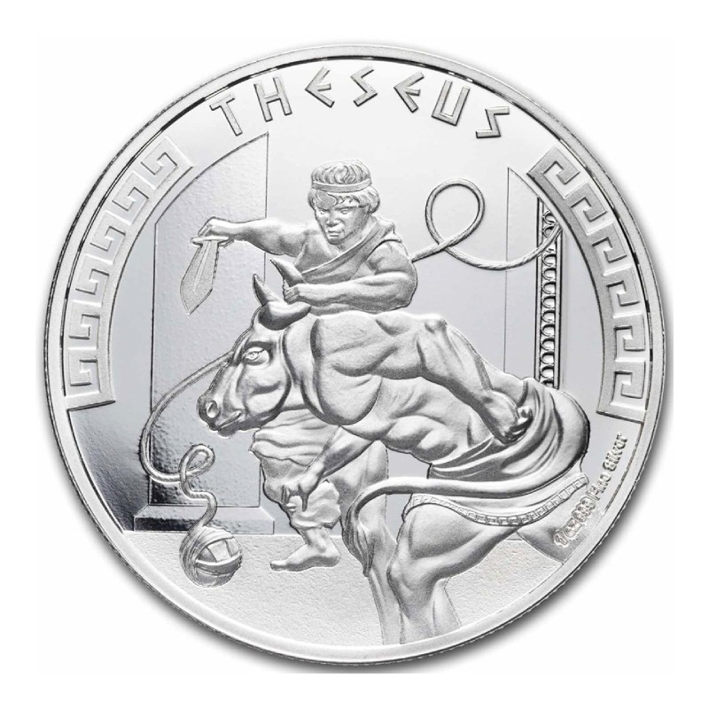 NIUE 2 Dollars Argent 1 Once Mythologie Grecque Theseus 2024 ⏰