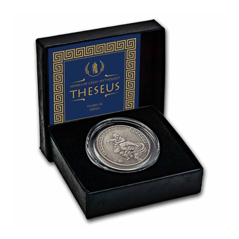 NIUE 2 Dollars Argent 1 Once Antique Mythologie Grecque Theseus 2024 ⏰