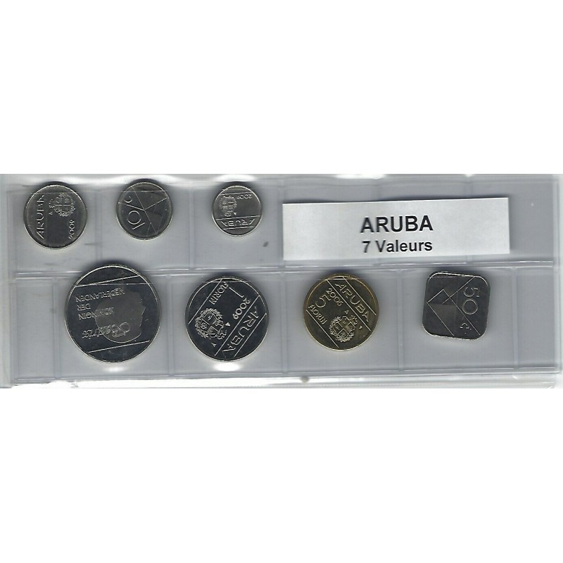 Aruba série de 7 pièces de monnaie