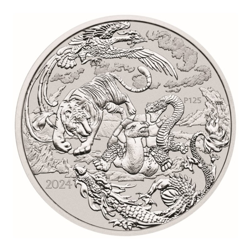 AUSTRALIE 1 Dollar Argent 1 Once Mythes et légendes les 4 Guardiens 2024