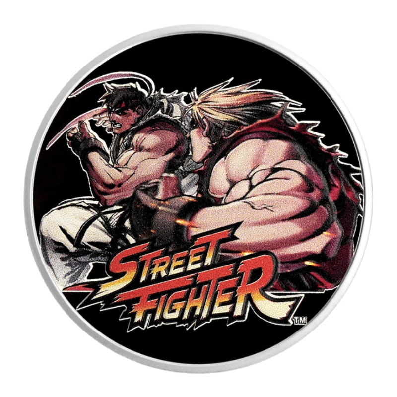 SAMOA 2 Dollars Argent Couleur 1 Once Street Fighter 2024