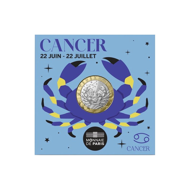 FRANCE Astrologie 5 Euro Argent Cancer 2025 ⏰