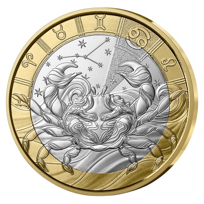 FRANCE Astrologie 5 Euro Argent Cancer 2025 ⏰