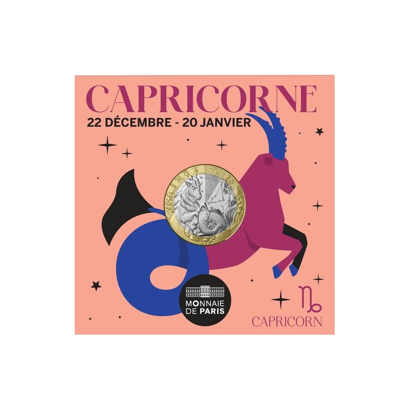 FRANCE Astrologie 5 Euro Argent Capricorne 2025 ⏰