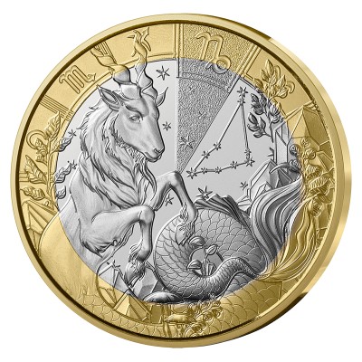 FRANCE Astrologie 5 Euro Argent Capricorne 2025 ⏰