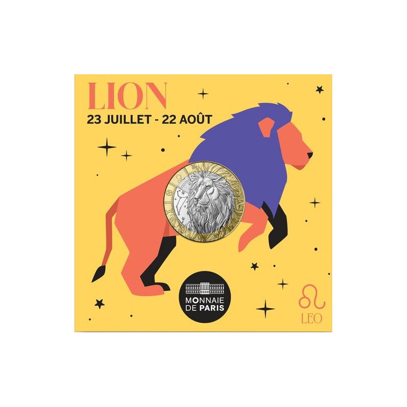 FRANCE Astrologie 5 Euro Argent Lion 2025 ⏰