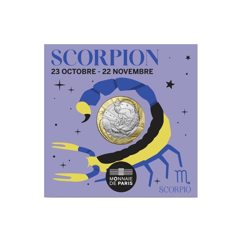 FRANCE Astrologie 5 Euro Argent Scorpion 2025 ⏰