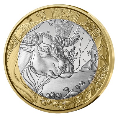 FRANCE Astrologie 5 Euro Argent Taureau 2025 ⏰