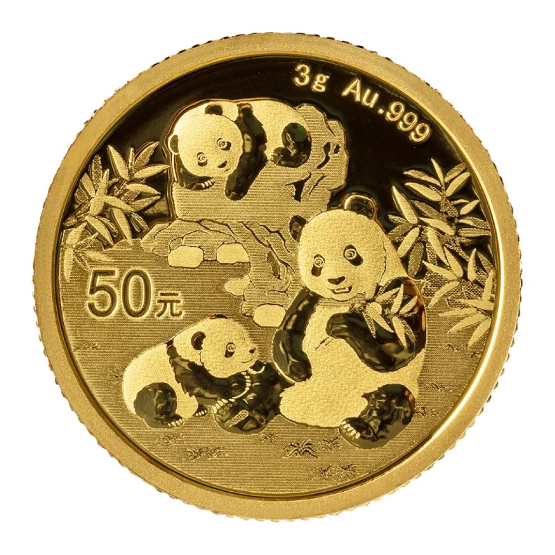 CHINE 10 Yuan Or 3 grammes Panda 2025 ⏰