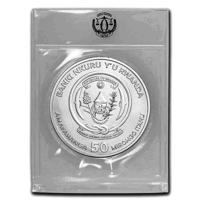 RWANDA 50 RWF Argent 999/1000 1 Once Aigle Martial 2025