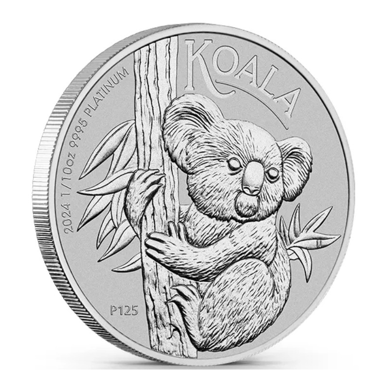 AUSTRALIE 15 Dollars Platine 1/10 Once Koala 2024 ⏰
