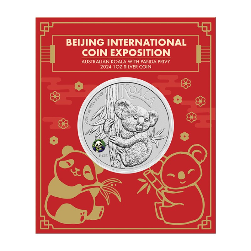 AUSTRALIE 1 Dollar Argent 1 Once KOALA 2024 Marque Panda ⏰