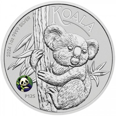 AUSTRALIE 1 Dollar Argent 1 Once KOALA 2024 Marque Panda ⏰