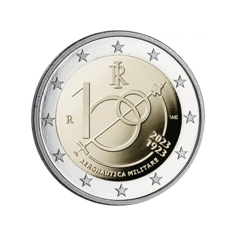ITALIE 2 Euro 100 Ans Armée de l'Air 2023 UNC
