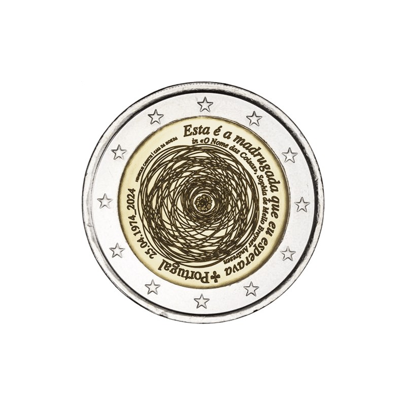 PORTUGAL 2 Euro 50 Ans Révolution des Oeillets 2024 ⏰
