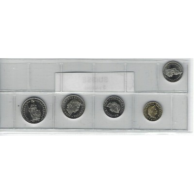 Suisse série de 5 pièces de monnaie