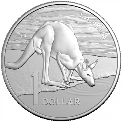 RAM AUSTRALIE 1 Dollar Argent 1 Once Kangourou dans le Désert 2024 ⏰