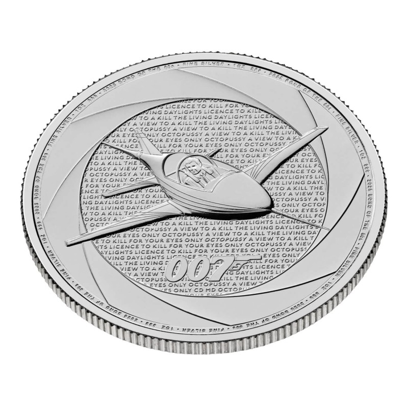 GRANDE BRETAGNE 2 Livres Argent 1 Once James Bond des Années 80 2025 ⏰