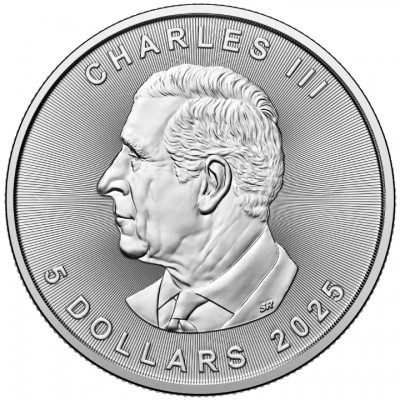 CANADA 5 Dollars Argent 1 Once Maple Leaf 2025 ⏰