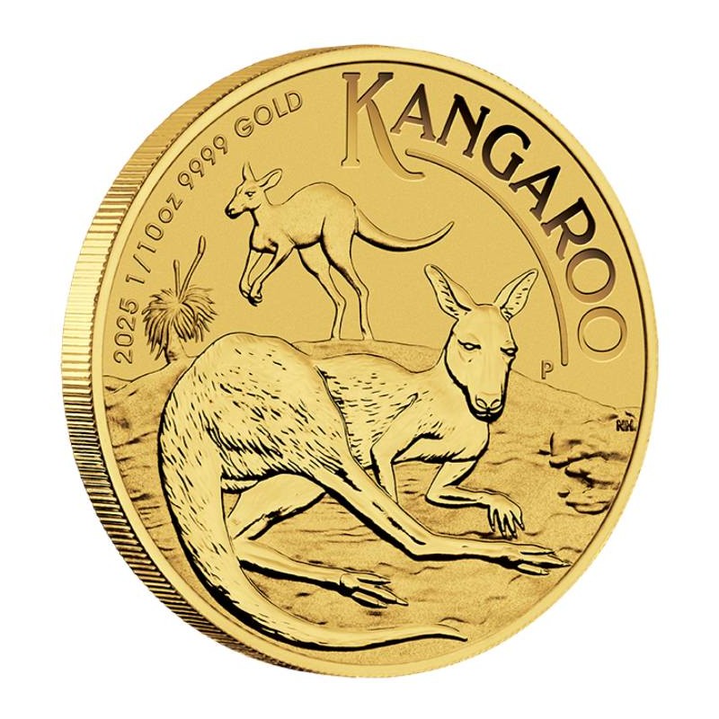 AUSTRALIE 15 dollars Or 1/10 once Kangourou 2025 ⏰