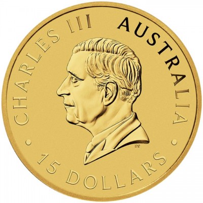 AUSTRALIE 15 dollars Or 1/10 once Kangourou 2025 ⏰