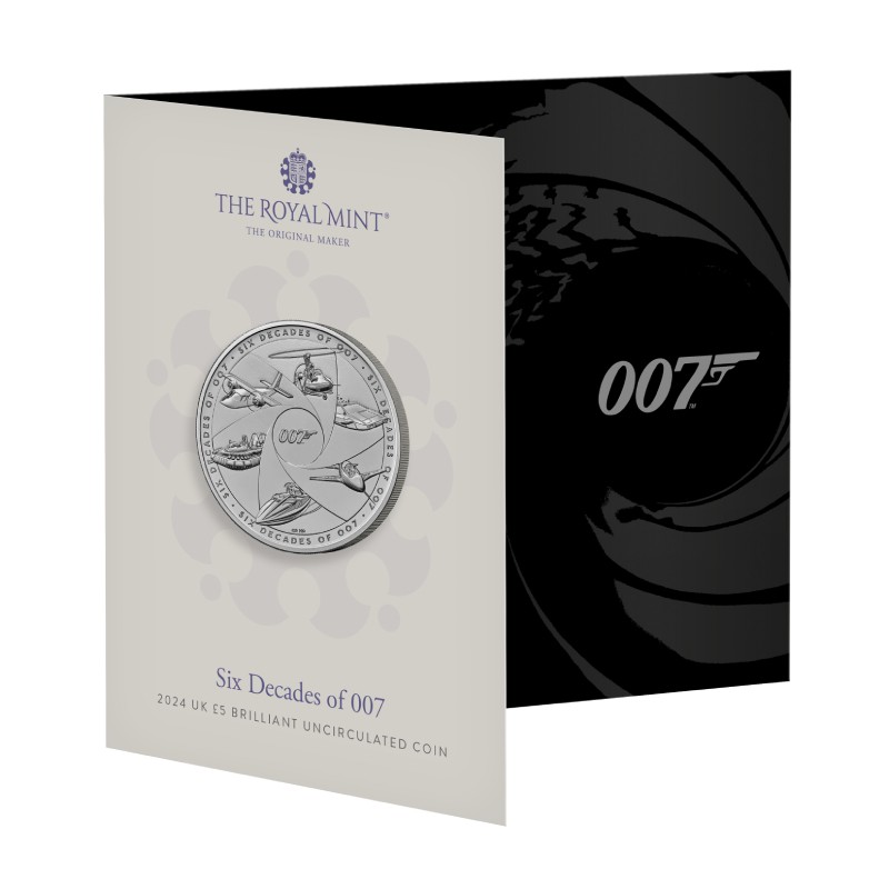 GRANDE BRETAGNE 5 Pounds James Bond 6 Décennies 2024 ⏰
