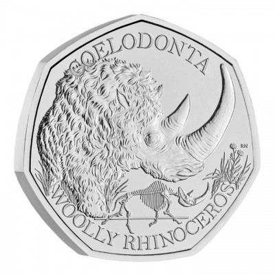 GRANDE BRETAGNE 50 Pence Mammouth Laineux 2024 ⏰