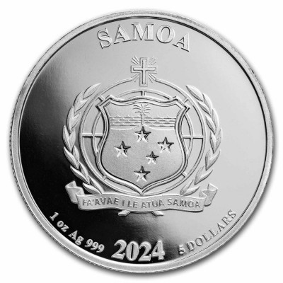SAMOA 5 Dollars 1 Once Argent Monopoly 2024
