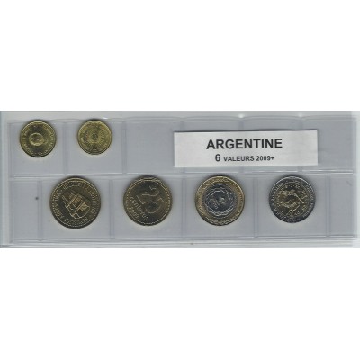 Argentine série de 6 pièces de monnaie