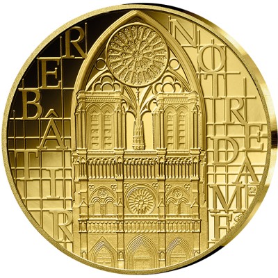 FRANCE 10 Euro Or BE 1/10 Once Notre-Dame de Paris 2024 ⏰