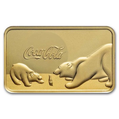 Lingot Or 5 Grammes 999/1000 PAMP Coca-Cola Ours Polaire ⏰