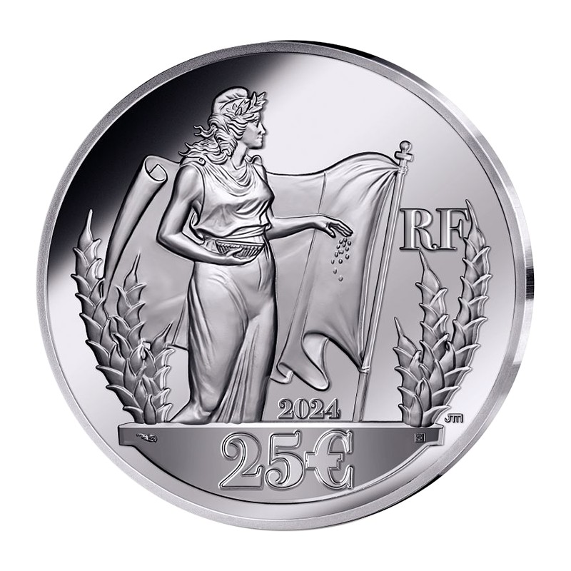 FRANCE 25 Euro Argent BE Semeuse / Lady Liberty 2024 ⏰