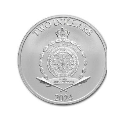 NIUE 2 Dollars Argent 1 Once Grogu Baby Yoda 2024 ⏰