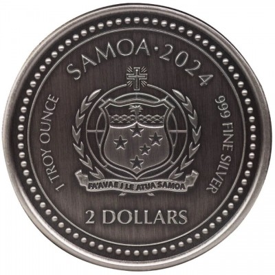 ILES SAMOA 2 Tala Antique Argent 1 Once Hippocampe 2024 ⏰