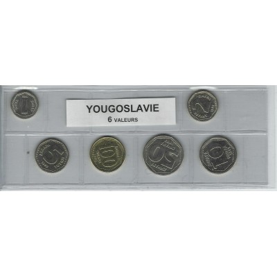 Yougoslavie série de 6 pièces de monnaie