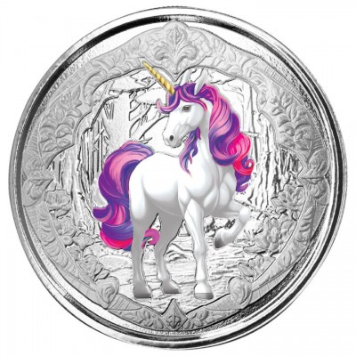 FIDJI 1 Dollar Argent 1 Once Veloria Licorne 2024