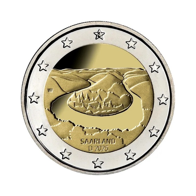 ALLEMAGNE 2 Euro Boucle de la Sarre 2025 UNC
