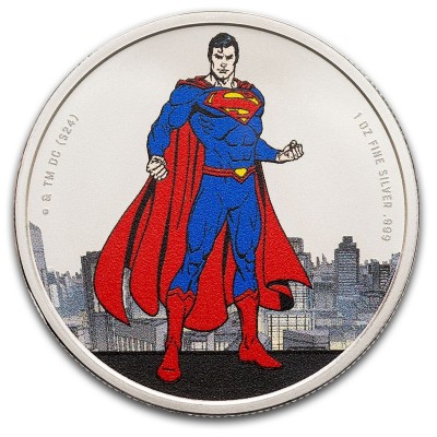 SAMOA 5 Dollars Argent 1Once Superman Couleur 2024