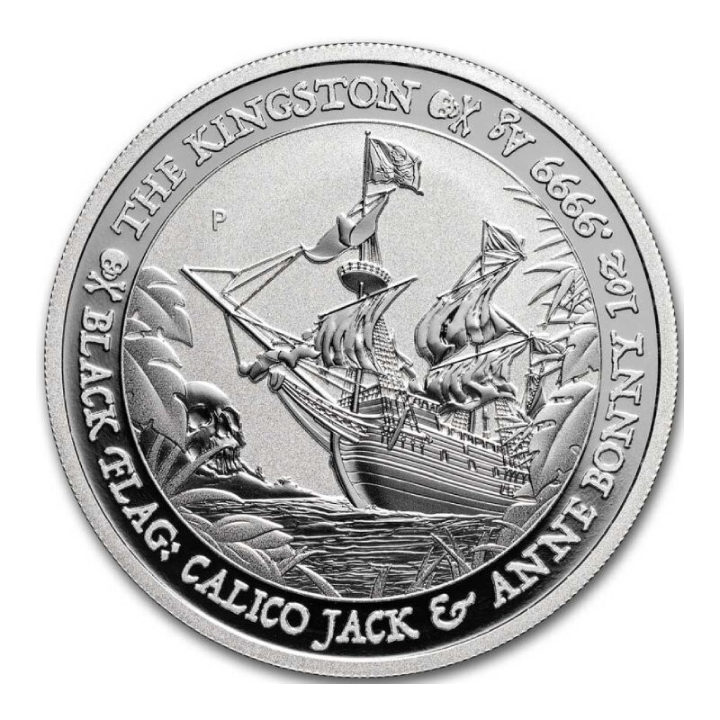 TUVALU 1 Dollar Argent 1 Once Black Flag le Kingston 2024
