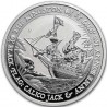 TUVALU 1 Dollar Argent 1 Once Black Flag le Kingston 2024