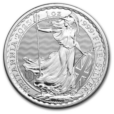 GRANDE BRETAGNE 2 Pounds Argent 1 Once Britannia 2025 1ère Frappe